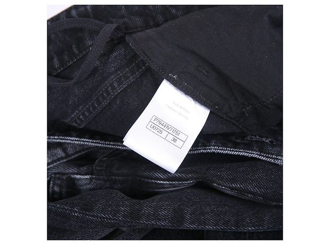 Pantalones de mezclilla negros con flecos de lentejuelas CHANEL - vista 6