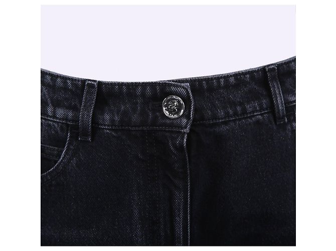 Pantalones de mezclilla negros con flecos de lentejuelas CHANEL - vista 8