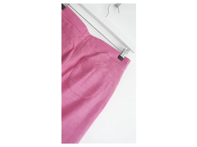 Pantalones de seda rosa con textura de Chanel Primavera 2007 - vista 4