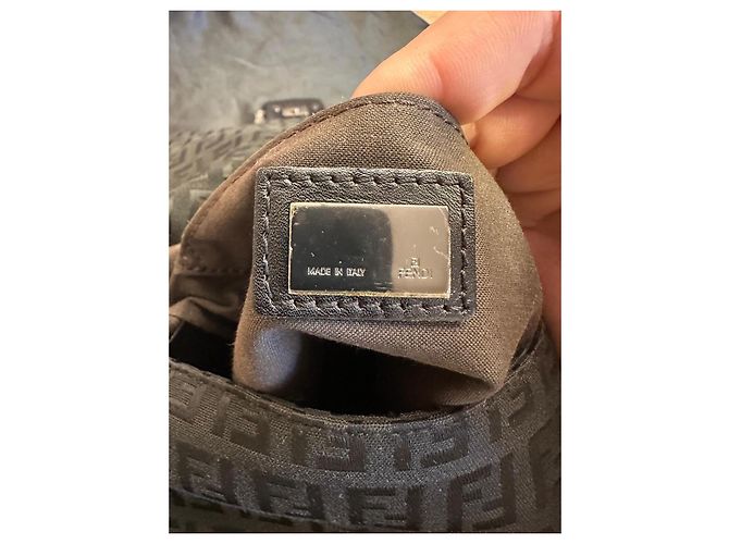 Borsa Fendi Zucca in tela nera Nero - vista 14