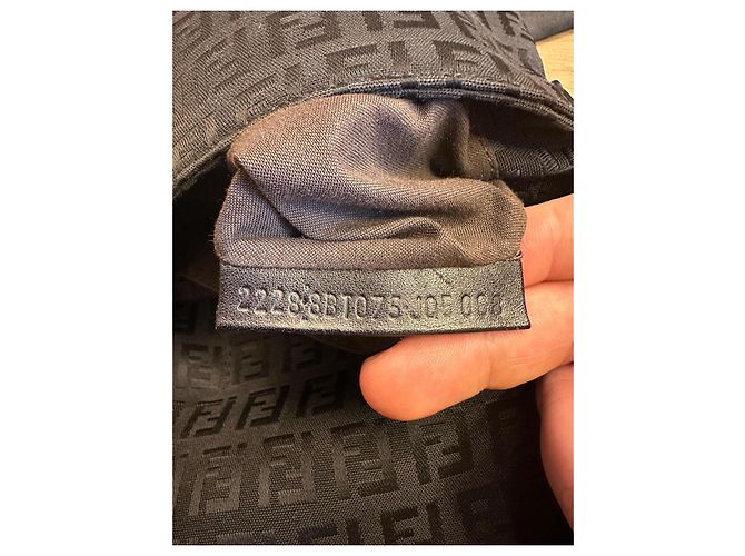 Borsa Fendi Zucca in tela nera Nero - vista 16