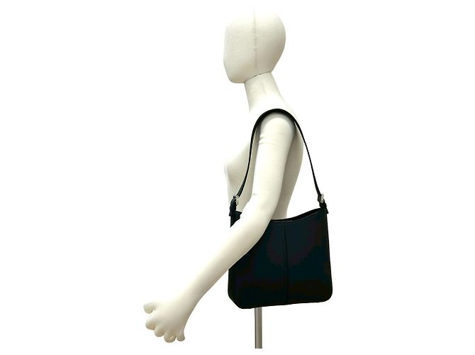 Burberry Nova Check Leder Schultertasche Schwarz - Ansicht 2
