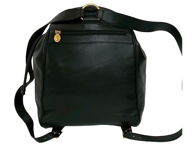 Mochila de cuero Christian Dior CD en negro - vista 3