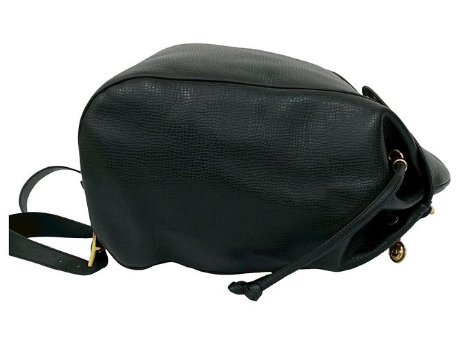 Mochila de cuero Christian Dior CD en negro - vista 6