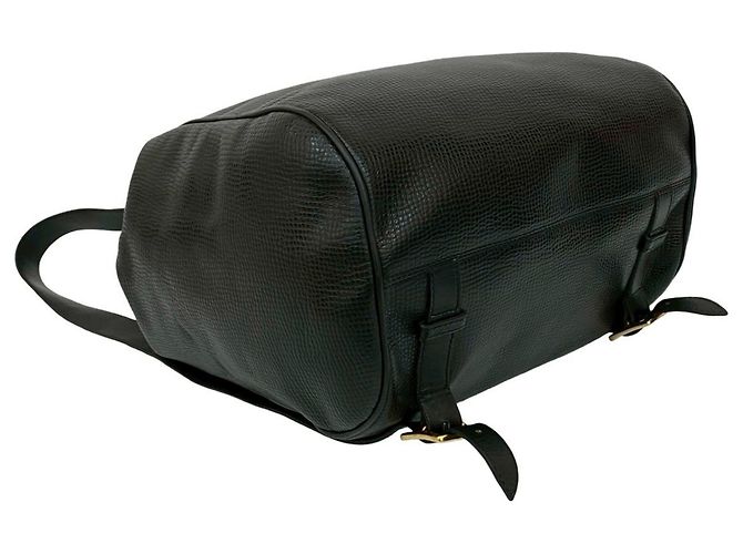 Mochila de cuero Christian Dior CD en negro - vista 7