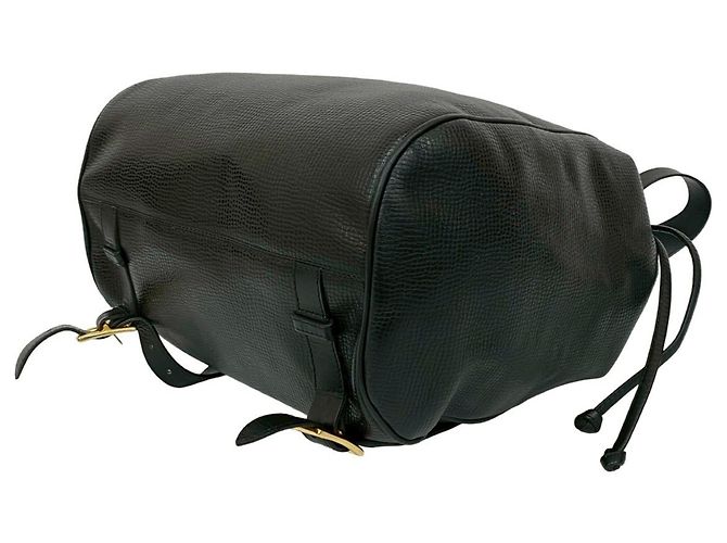 Mochila de cuero Christian Dior CD en negro - vista 8