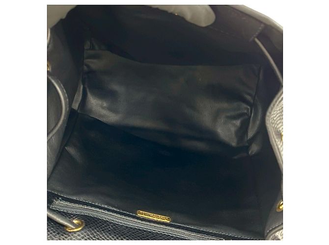 Mochila de cuero Christian Dior CD en negro - vista 9
