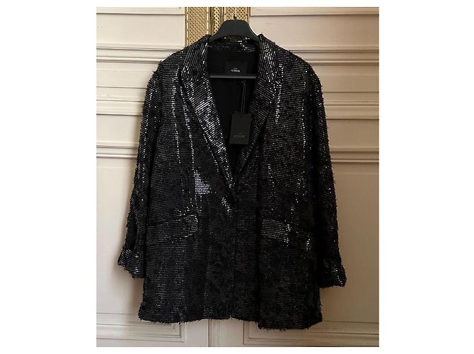 Blazer con paillettes Twin Set nero - vista 3