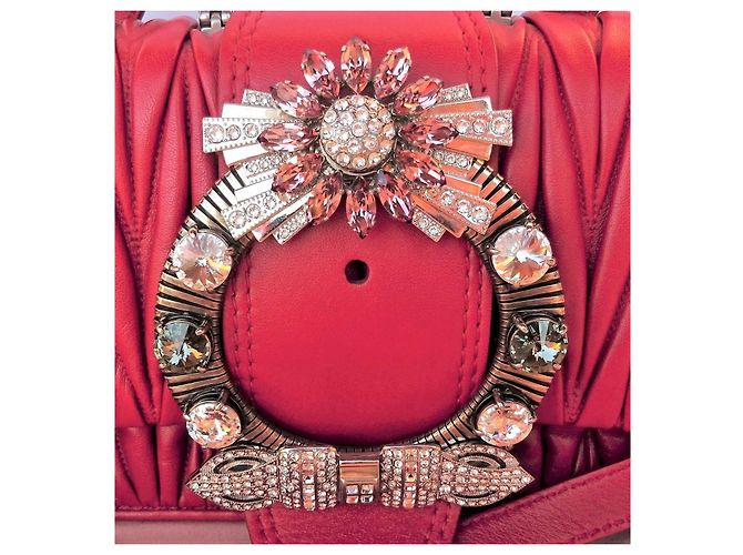 Miu Miu Originale! Nuova! borsa in pelle e cristalli! Bordò - vista 2