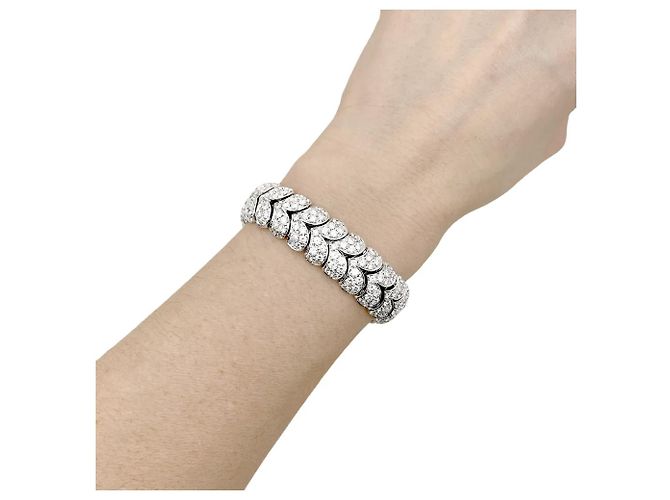 Autre Marque Bracciale Arfan, oro bianco e diamanti. - vista 8