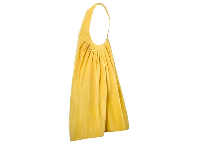 Vestido Amarillo Rochas con Detalle de Espalda Abierta - vista 2