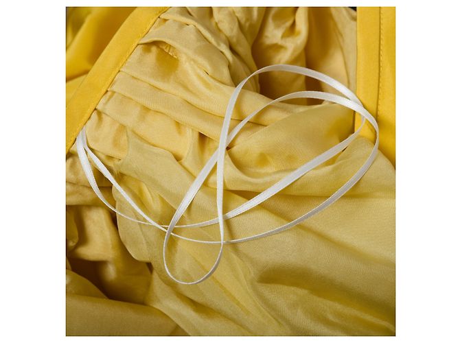Vestido Amarillo Rochas con Detalle de Espalda Abierta - vista 7