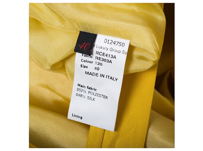 Vestido Amarillo Rochas con Detalle de Espalda Abierta - vista 8