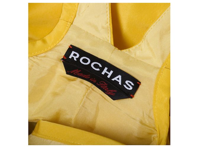 Vestido Amarillo Rochas con Detalle de Espalda Abierta - vista 9