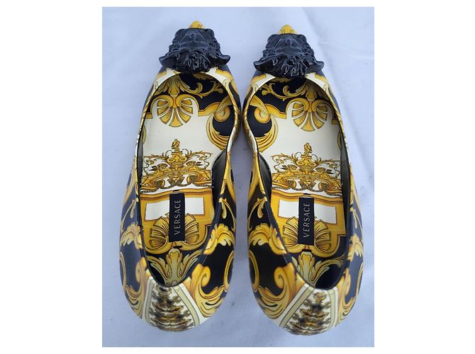 Versace Originali e Nuovi! scarpe in pelle modello Barocco n. 40,5 (41) Multicolore - vista 10