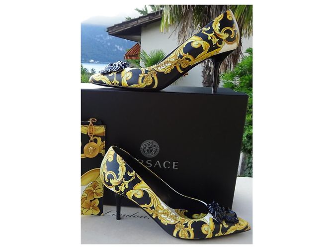 Versace Originali e Nuovi! scarpe in pelle modello Barocco n. 40,5 (41) Multicolore - vista 3