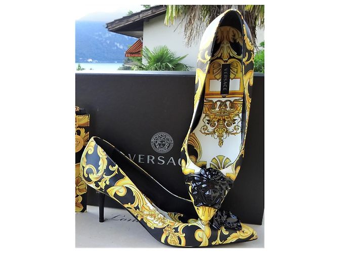 Versace Originali e Nuovi! scarpe in pelle modello Barocco n. 40,5 (41) Multicolore - vista 6