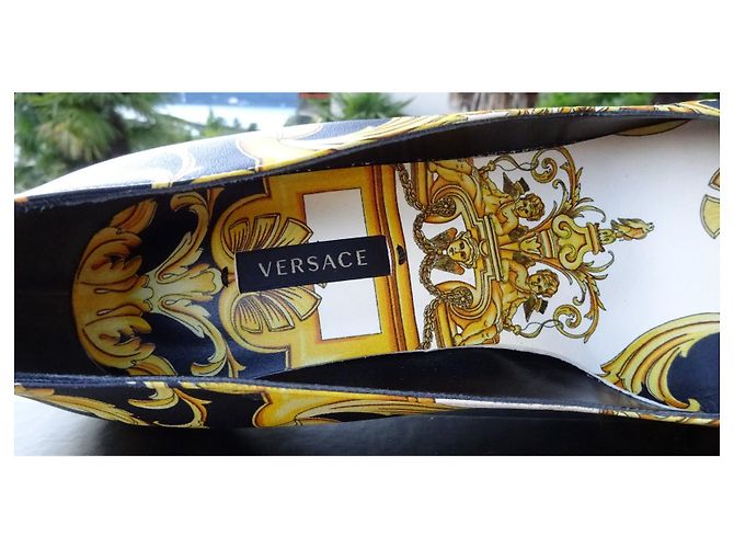 Versace Originali e Nuovi! scarpe in pelle modello Barocco n. 40,5 (41) Multicolore - vista 7