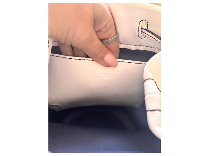 Sac seau en cuir blanc Kenzo - vue 7