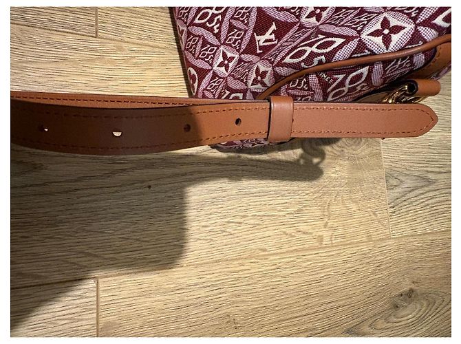 Louis Vuitton Speedy 25 Bandoliera in Jacquard Beige Bordò - vista 17