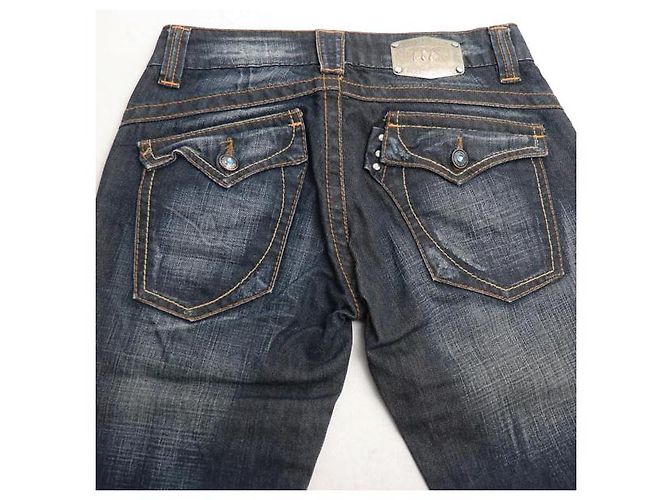 Autre Marque Jeans in denim di cotone taglio Bonaventure Blu - vista 4