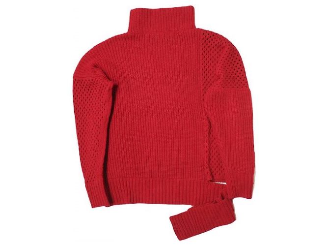 Autre Marque sulvam STRICK ASYMMETRIE Strickwaren Rot - Ansicht 2