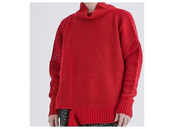 Autre Marque sulvam STRICK ASYMMETRIE Strickwaren Rot - Ansicht 3