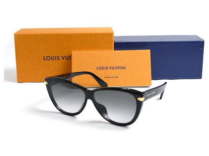 Occhiali da sole in velluto blu Louis Vuitton Nero - vista 8