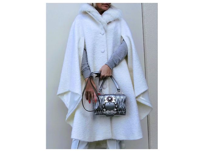 Blumarine Wolle + Mohair + echtes Fell am Kragen! Einheitsgröße! - Ansicht 4