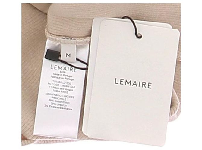 Lemaire Top beige sin mangas de algodón y lino - vista 6