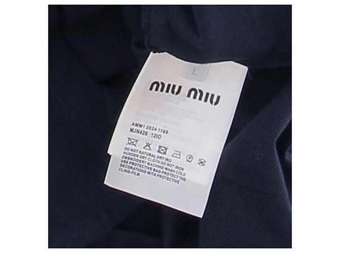 Miu Miu Wollpolo in Marineblau - Ansicht 6