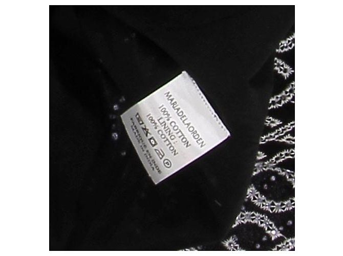 Autre Marque Falda negra con estampado blanco Negro - vista 5