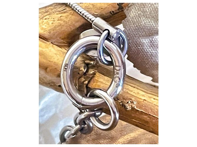 Strepitoso monoorecchino DOLCE & GABBANA pon pon pelliccia visone nera e logo cristalli Nero Argento - vista 10