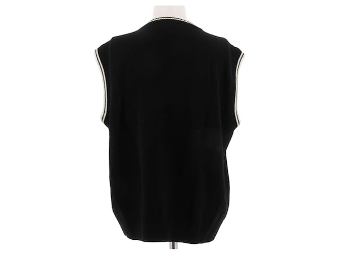 Céline Suéter sem mangas de lã Preto - vista 2