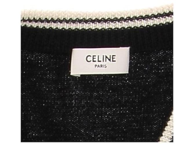 Céline Suéter sem mangas de lã Preto - vista 5