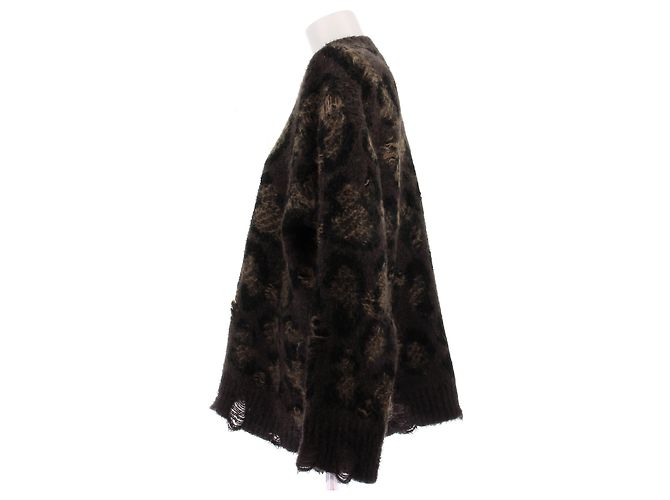 Junya Watanabe Suéter de lana con estampado Castaño - vista 4