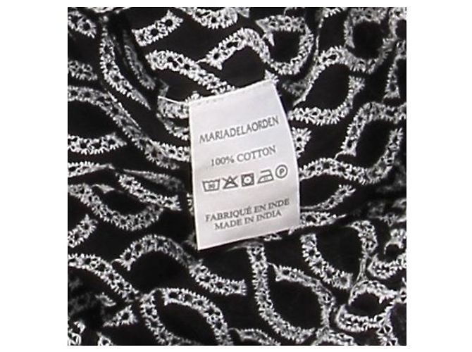 Autre Marque Blusa negra con estampado blanco Negro - vista 5