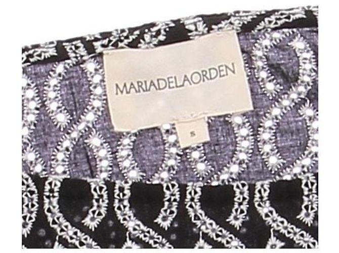 Autre Marque Blusa negra con estampado blanco Negro - vista 6