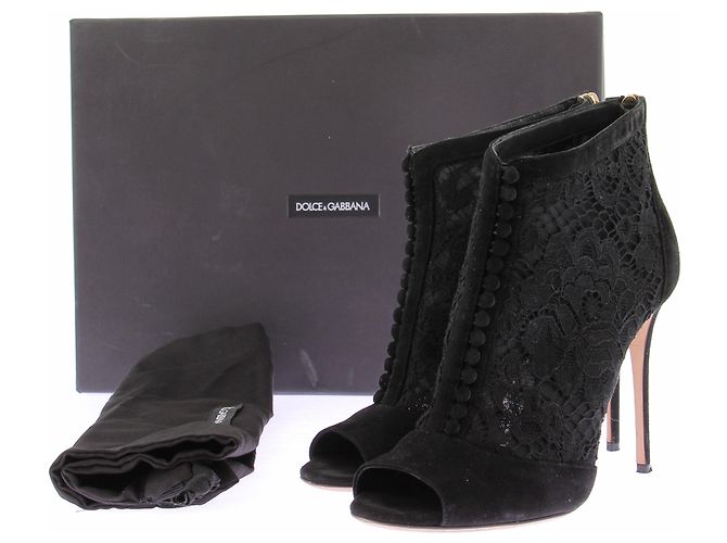 Dolce & Gabbana Botas "Keira" abiertas de encaje Negro - vista 8