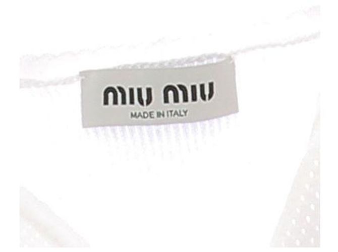 Miu Miu Camiseta blanca de algodón Blanco - vista 5