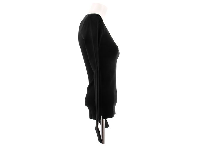 Totême Top negro de mangas largas - vista 3