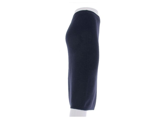 Alaïa Falda marina de lana y alpaca Azul marino - vista 3