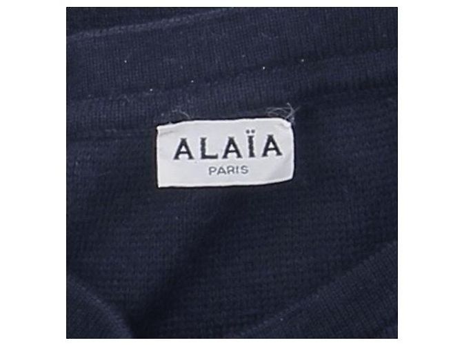 Alaïa Falda marina de lana y alpaca Azul marino - vista 5