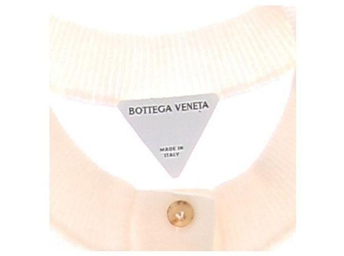 Bottega Veneta Top con botones de mangas tres cuartos de algodón Blanco - vista 5
