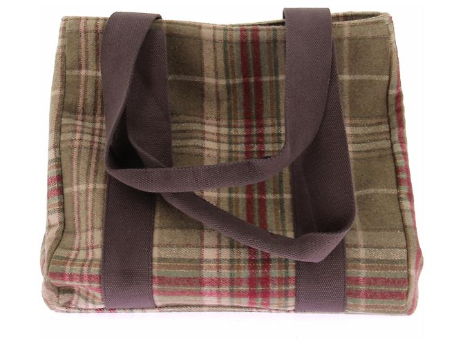 Autre Marque Bolso de lana tartán Verde - vista 2