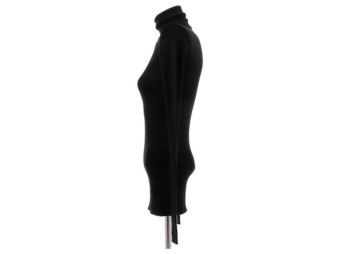 Phoebe Philo Jersey de cuello alto negro de lana - vista 4