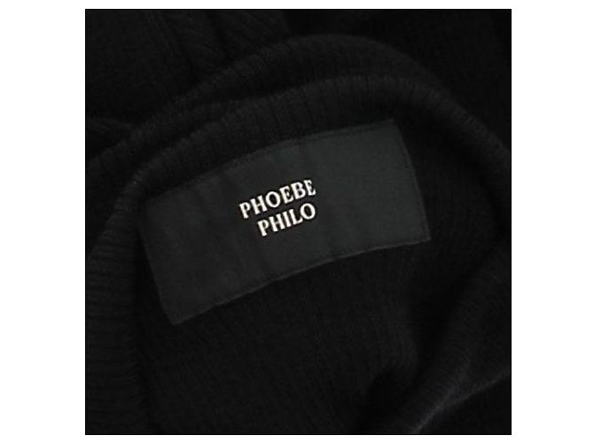 Phoebe Philo Jersey de cuello alto negro de lana - vista 5