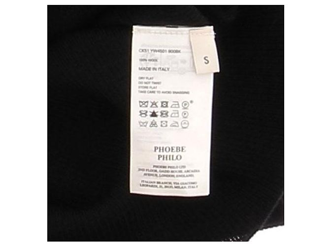 Phoebe Philo Jersey de cuello alto negro de lana - vista 6
