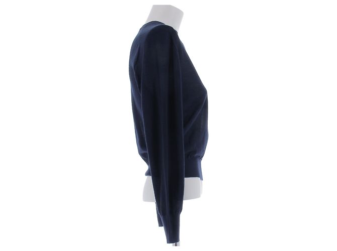 The row Marinefarbener Pullover aus Kaschmir Marineblau - Ansicht 3