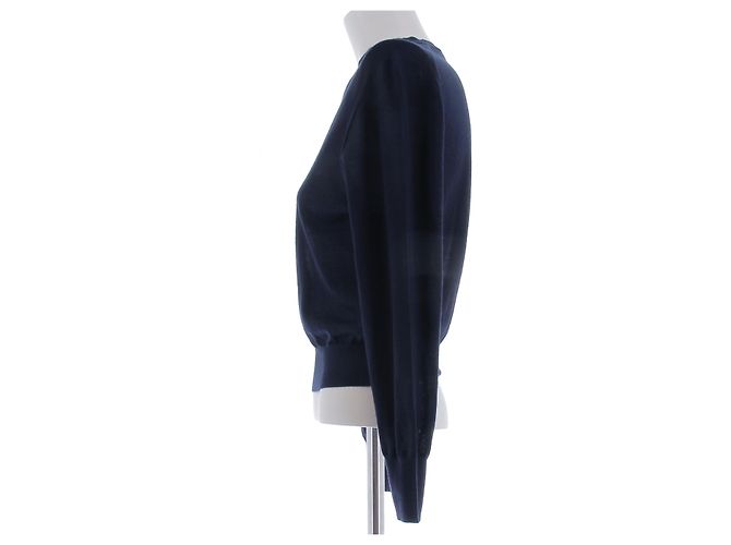 The row Marinefarbener Pullover aus Kaschmir Marineblau - Ansicht 4